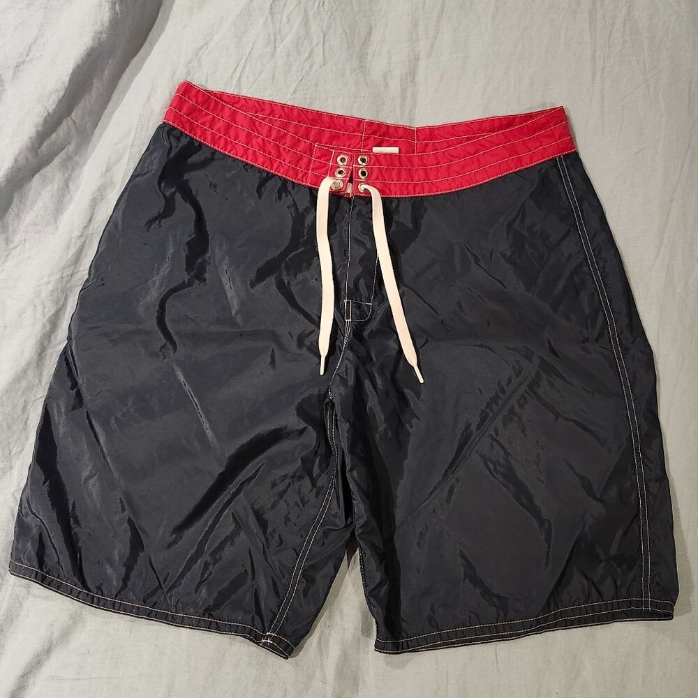 Birdwell Blue and Red Board Shorts Swim
